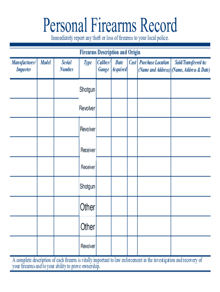 Application For Firearms Purchase Fill And Sign Printable Template