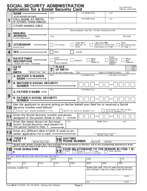 Application For Social Security Card Eforms Com Fill And Sign