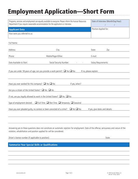 Application Forms