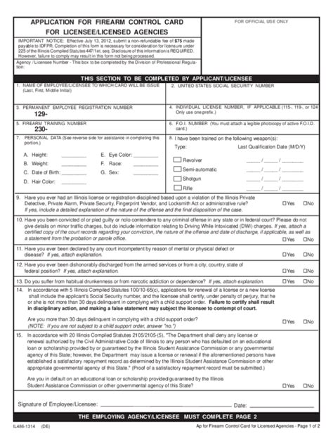 Apply For A Foid Card In Illinois Fill Online Printable Fillable