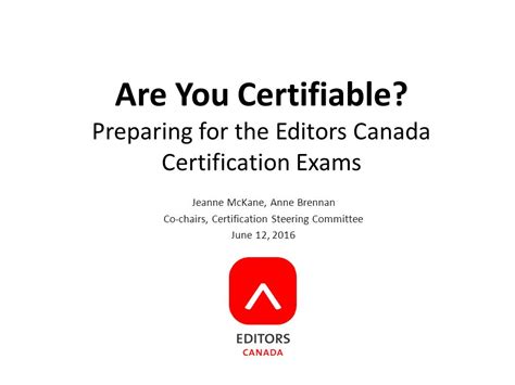 Are You Certifiable Preparing For The Editors Canada Certification