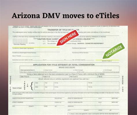 Arizona Dmv Eliminates The Need To Have Sold Vehicle Titles Notarized