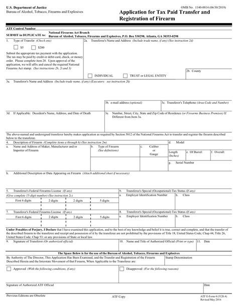 Atf Form 4 Nfa Tax Stamp Walk Through Guide National Gun Trusts