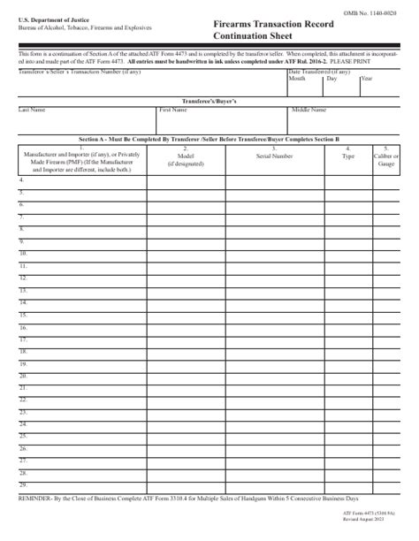 Atf Form 4473 Download For Free Pdf Or Word