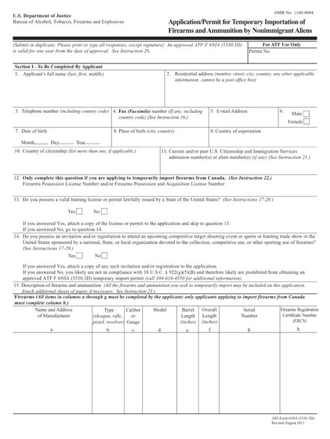 Atf Form 8 5310 11 Part Ii Fill Out Sign Online And Download