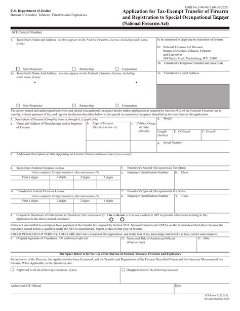 Atf Loss Firearm Fillable Form 4 Printable Forms Free Online