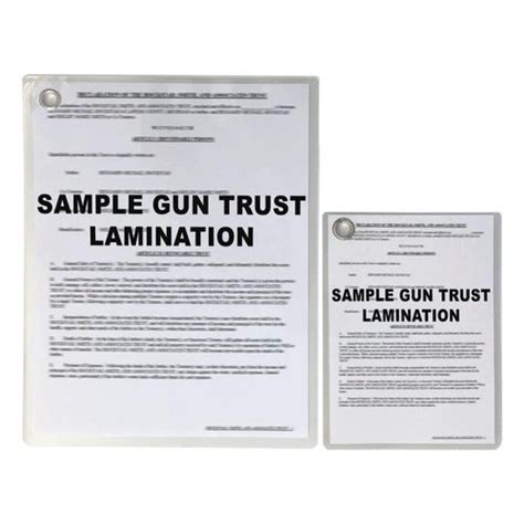 Atf Paperwork Lamination And Nfa Gun Trust Provided Services