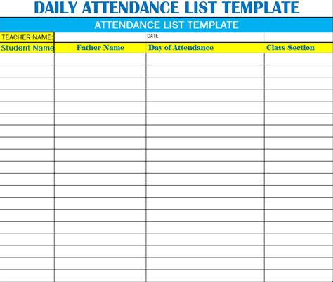 Attendance List Template Excel Word Templates Attendance List Attendance Sheet Microsoft