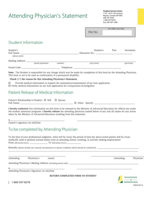 Attending Physician S Statement