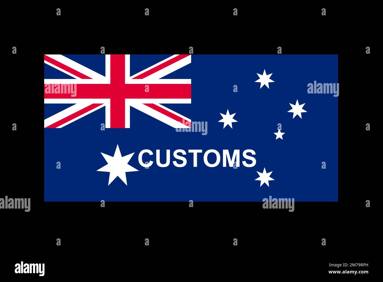 Australian Customs Service Logo Black Background Stock Photo Alamy