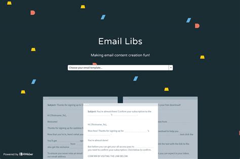 Aweber S Email Libs Easy Email Content Templates