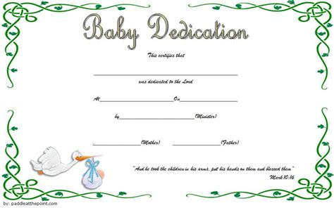 Baby Dedication To Godparents Certificates 10 Free Printable And