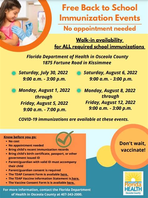 Back To School Immunization Form Florida For Printable Printable