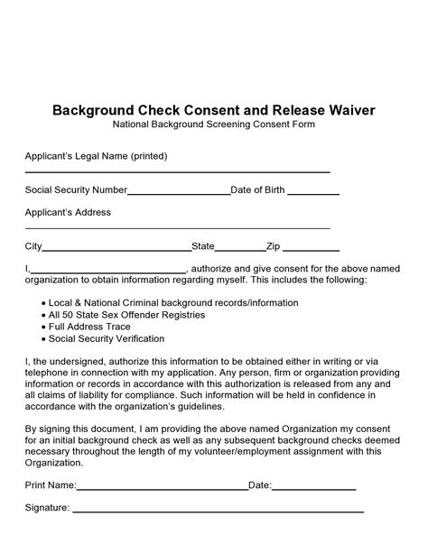 Background Check Agreement Download Free Pdf Background Check Implied Warranty