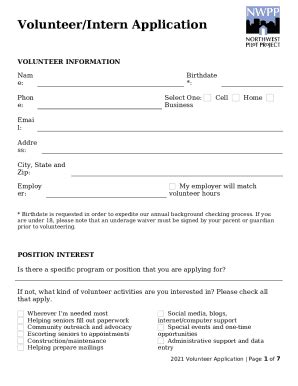 Background Check Volunteers Doc Template Pdffiller