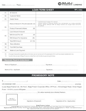 Bajaj Finance Loan Application Form Pdf Fill And Sign Printable