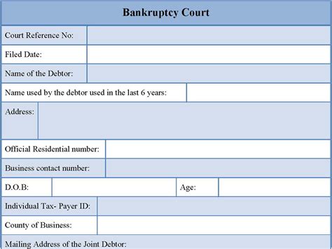 Bankruptcy Claim Form Editable Pdf Forms