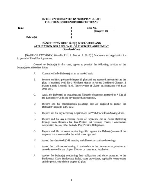 Bankruptcy Court Doc Template Pdffiller