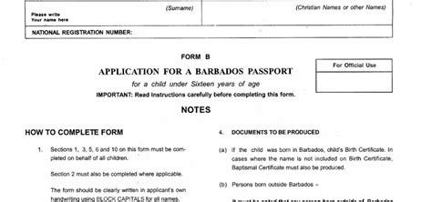 Barbados Immigration Passport Pdf Form Formspal