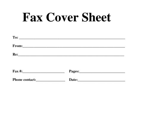 Basic Fax Cover Sheet Free Printable Free Printable Templates