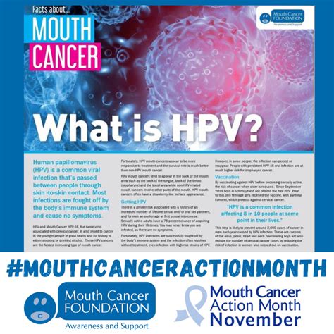 Be Hpv Aware Mouth Cancer Foundation