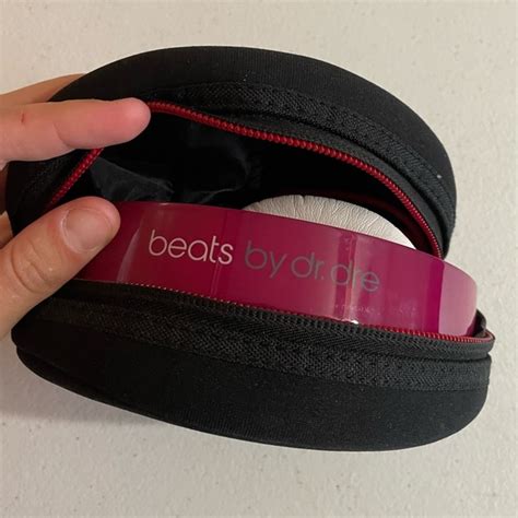 Beats By Dre Headphones Rare Beats By Dre Solo Hd Headphones Pink White Case Cord Paperwork