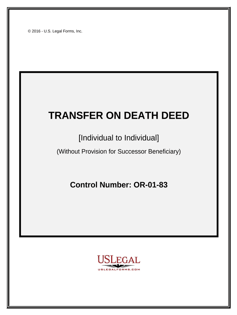 Bend Oregon Transfer On Death Deed From An Individual Owner Grantor To