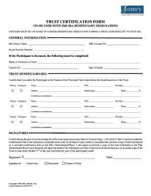 Beneficiary Certificate Fill Online Printable Fillable Blank