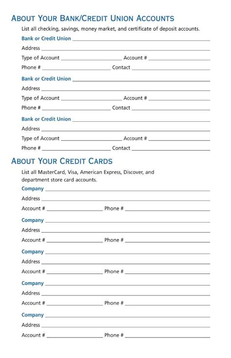 Beneficiary Planner Template