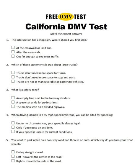 Best California Permit Practice Test 46 Questions