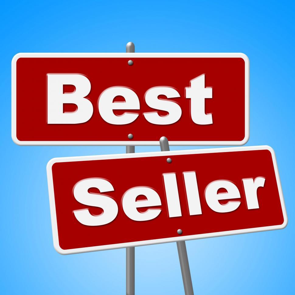 Best Seller Signs Means Vending Rated And Sold Stock Illustration