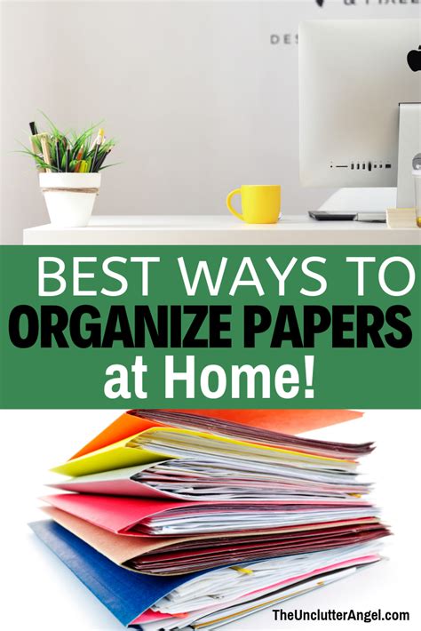 Best Ways To Organize Papers At Home The Unclutter Angel Paper