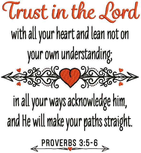 Bible Verse Quote Trust In The Lord With All Your Heart And Lean Not On Your Own Understanding