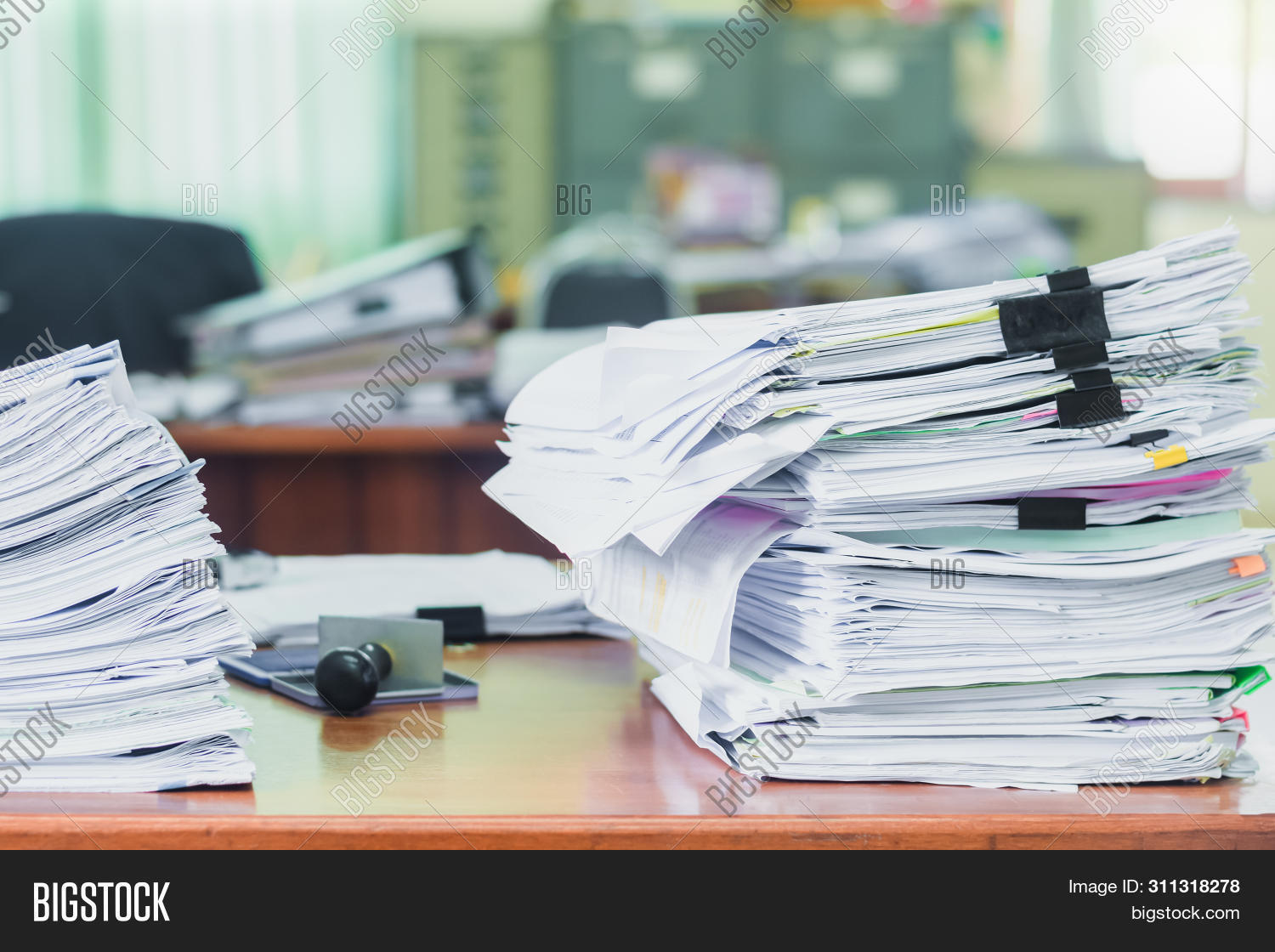 Big Stack Of Papers Documents On The Desk Stock Image Image Of Heap