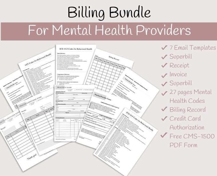 Billing Forms Bundle For Therapists Private Practice Forms Therapy Paperwork Insurance