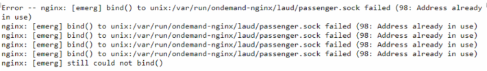 Bind To Unix Var Lib Nginx Nginx Config Version Sock Failed 98