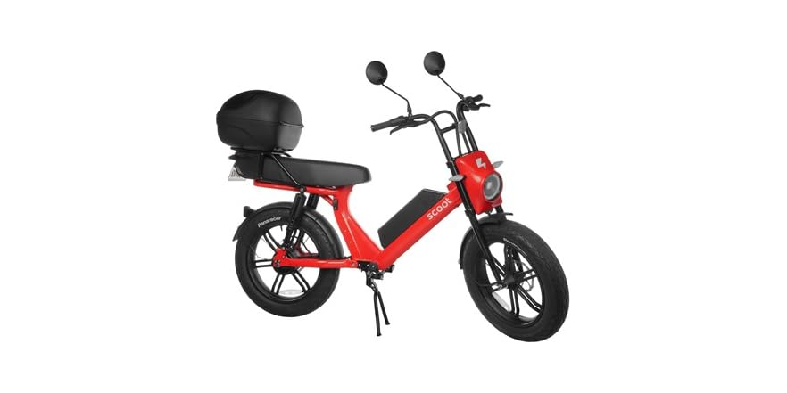 Bird Scoot Electric Moped Bike W Helmet Storage Compartment Battery Charger Bad Battery