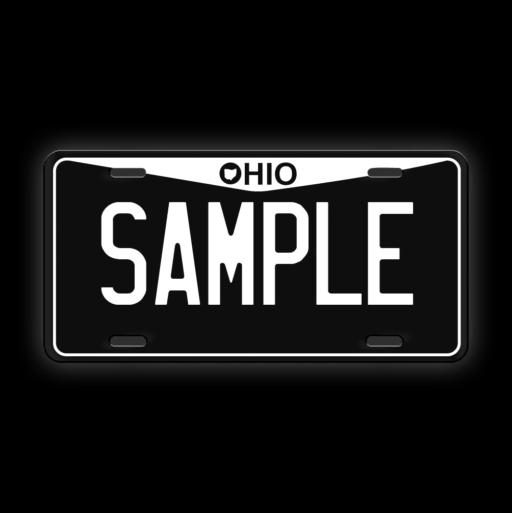 Black Custom Ohio License Plate Limitless Workshop