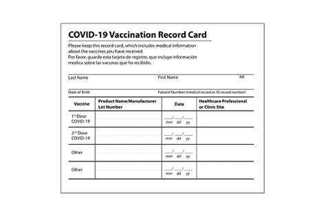 Blank Covid19 Immunization Certificate Covid19 Vaccination Card Stock