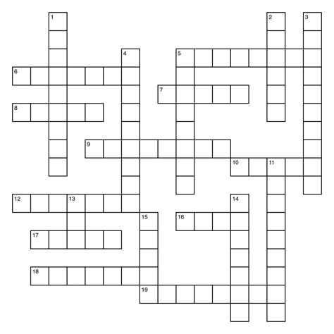 Blank Crossword Puzzle Crossword Puzzle Crossword Printable