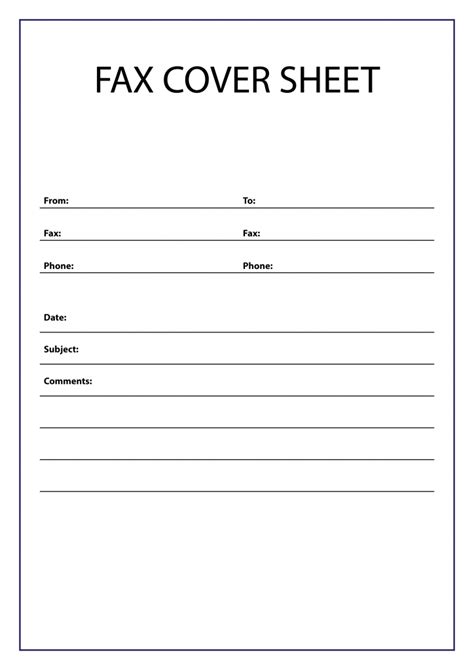 Blank Fax Cover Sheet Template Free In Pdf Word