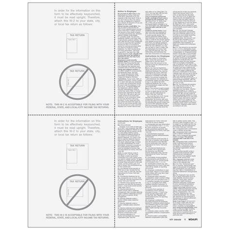 Blank Laser Paper For Tax Forms 4 Forms Per Page Creative Document