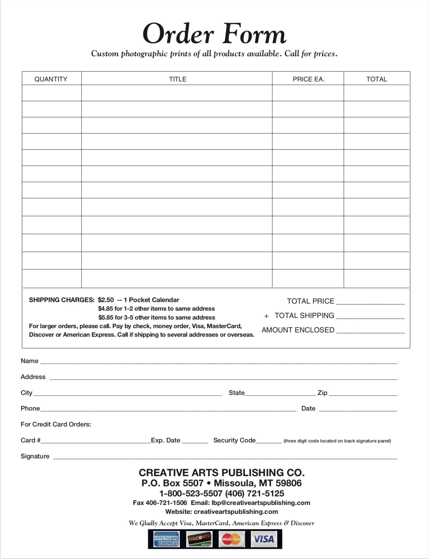 Blank Order Forms 10 Free Pdf Printables Printablee