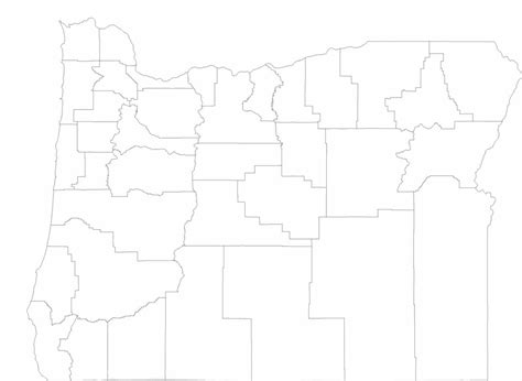 Blank Oregon County Map Free Download