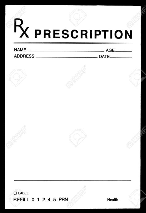 Blank Prescription Form Template 5 Templates Example Templates