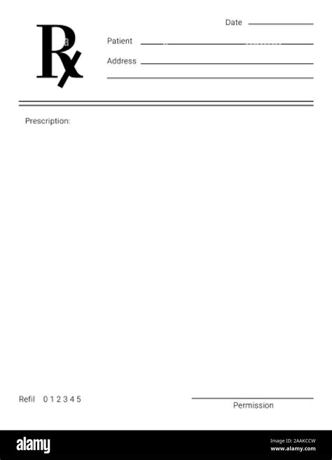 Blank Prescription Form Template Freetheibo Com