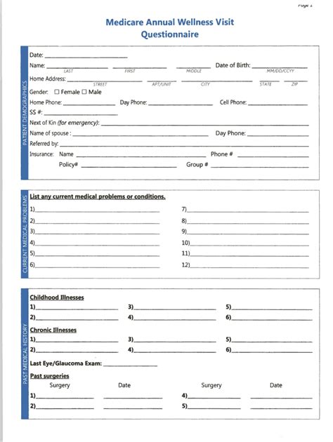 Blank Visiting Questionnaire Form Fill Out And Print Pdfs