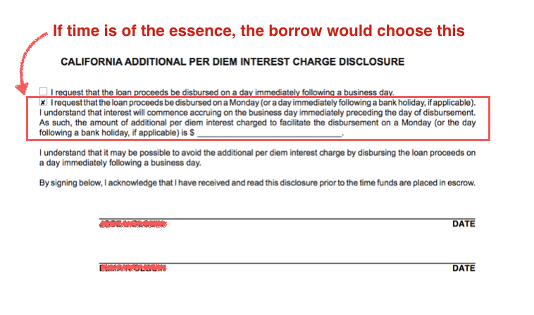 Blog How To Explain Per Diem Interest Disclosure Form Loan Signing