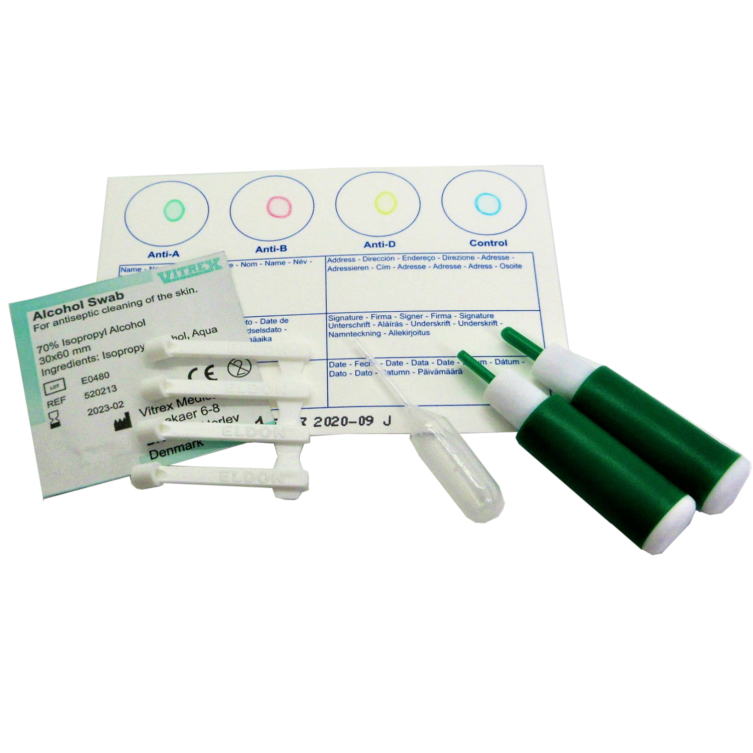 Blood Type Test Kit Group A B O And Rhesus D Home Health Uk