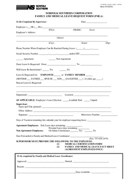 Bnsf Fmla Printable Forms Printable Forms Free Online